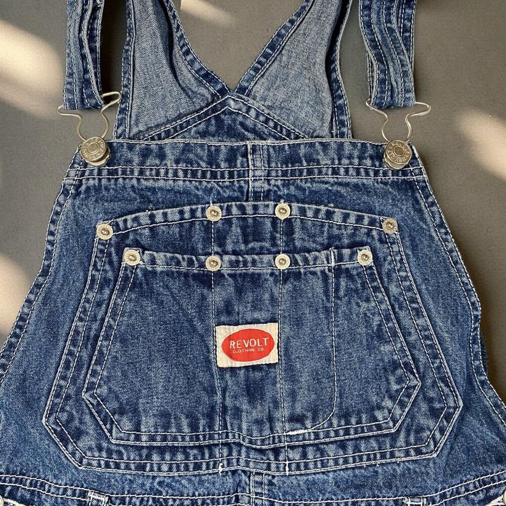 Vintage Revolt Jeans Blue Denim Overalls